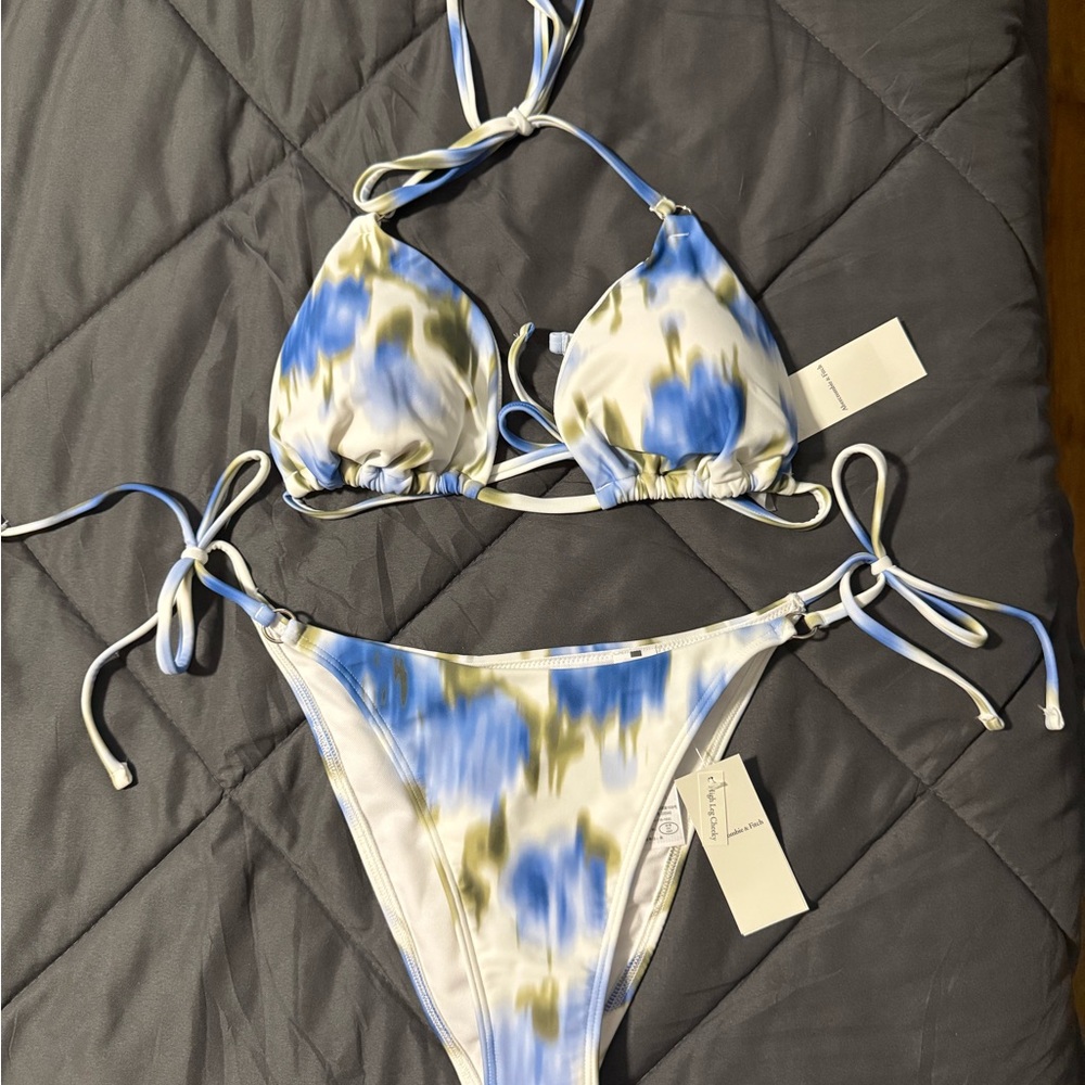 Abercrombie & Fitch Tie-Dye Triangle String Bikini